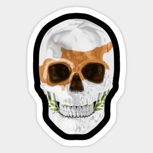 Cyprus Flag Skull - Gift for Cypriot With Roots From Cyprus Sticker